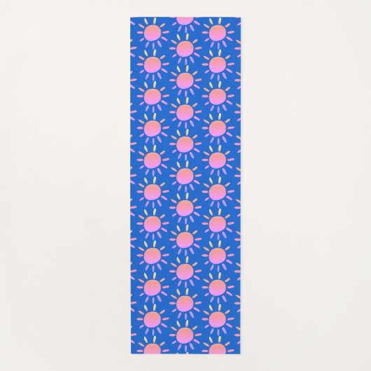 Koel Roze gradiënt Sun Patroon met dubbel zond Yogamat (Voorkant)