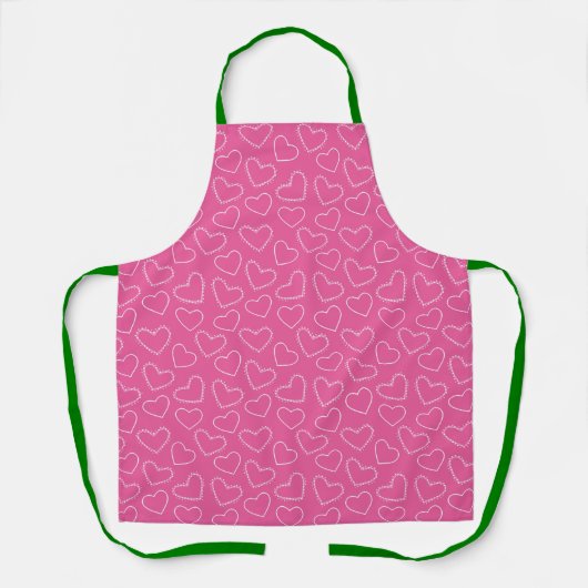 Koel Roze harten Chef Baker Apron Schort (Voorkant)