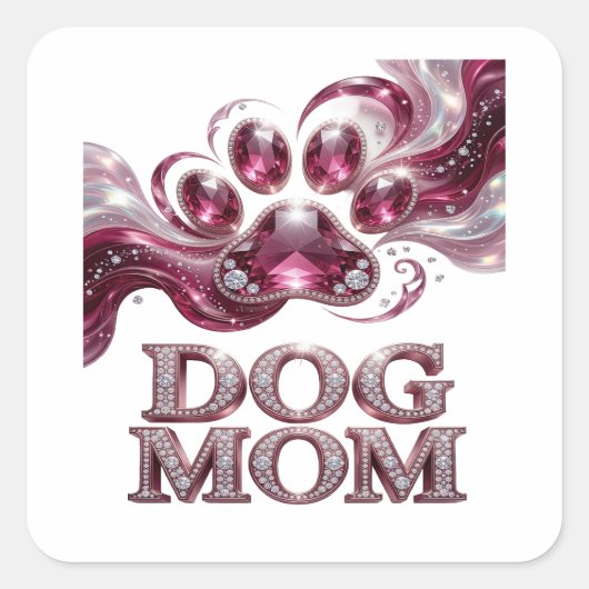 Koel Roze HOND MOEDER Sticker Grafisch (Voorkant)