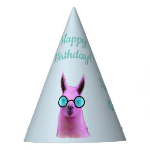 Koel Roze Llama! Partij Pet Feesthoedjes