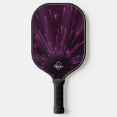 Koel roze neon stervende explosie Aangepaste naam  Pickleball Paddle (Voorkant)