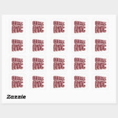 Koel roze QUEENS NYC-labelontwerp Vierkante Sticker (Vel)