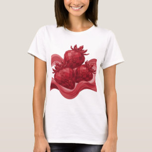 Koel Roze RODE CRYSTAL AARDBEIEN Tekst Ontwerp T-shirt