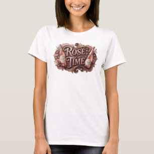 Koel roze ROS TIME grafische T-shirt