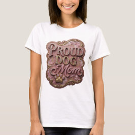 Koel Roze TROTS HOND MOEDER Statement Design T-shirt
