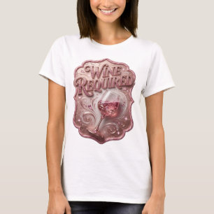 Koel roze WIJN VERPLICHT Print T-shirt
