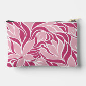 Koel Roze Witte Moderne Bloempatroon met Monogram Etui (Achterkant)