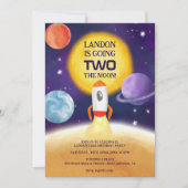 Koel ruimte twee de maanplaneten 2e verjaardag kaart (Voorkant)