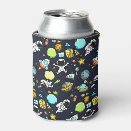 Koel ruimtethema - Astronauts & raketschilden Blikjeskoeler