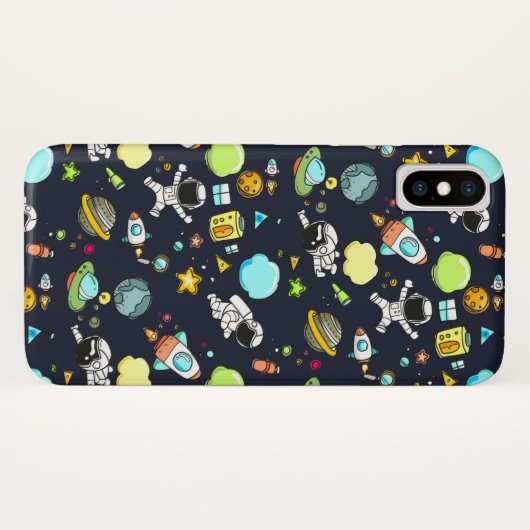 Koel ruimtethema - Astronauts & raketschilden Case-Mate iPhone Case (Achterkant (horizontaal))