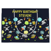 Koel ruimtethema - Astronauts & raketschilden Groot Cadeauzakje (Voorkant)