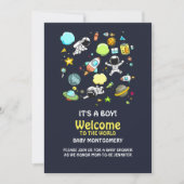 Koel ruimtethema - Astronauts & raketschilden Kaart (Voorkant)