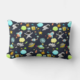 Koel ruimtethema - Astronauts & raketschilden Kussen