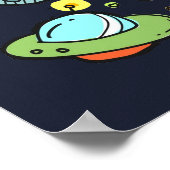 Koel ruimtethema - Astronauts & raketschilden Poster (Hoek)