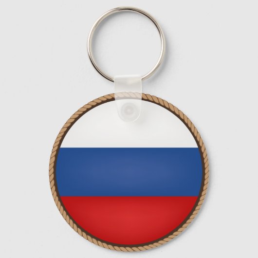 Koel Russisch vlaggenzegel Sleutelhanger (Voorkant)