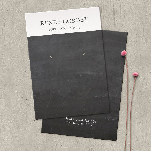 Koel  Rustic Black Earring Display Kaart