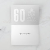 Koel rustig meme, aangepast op 60e verjaardag kaart (Binnen)