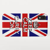 Koel rustig op de Britse vlag Case-Mate iPhone Case (Achterkant (horizontaal))