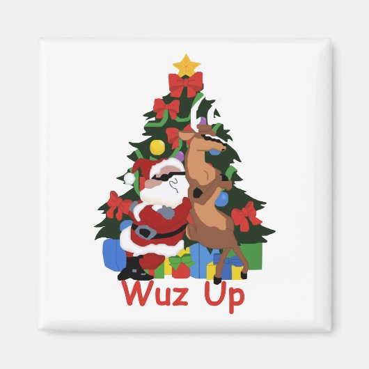 Koel Santa en rendiermagneet Magneet (Voorkant)