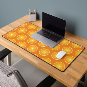 Koel Sappig Oranje geel fruitplakjes patroon Bureaumat