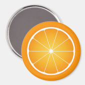 Koel sappig sinaasappelfruit schijfje magneet (Voorkant / Achterkant)