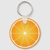 Koel sappig sinaasappelfruit schijfje sleutelhanger (Voorkant)