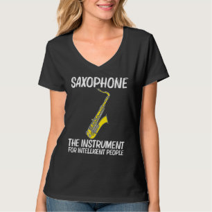 Koel saxofone voor mannen Jazz Player marsen T-shirt