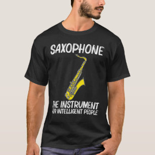 Koel saxofone voor mannen Jazz Player marsen T-shirt