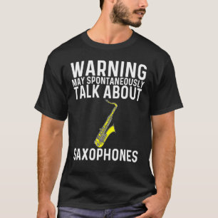 Koel saxofone voor mannen Jazz Player marsen T-shirt