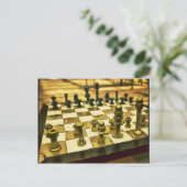 Koel schaakbord met noten en Bolts Briefkaart (Staand voorkant)