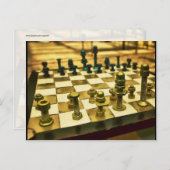 Koel schaakbord met noten en Bolts Briefkaart (Voorkant / Achterkant)
