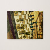 Koel schaakbord met noten en Bolts Legpuzzel (Horizontaal)