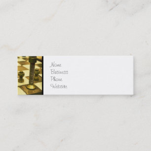 Koel schaakbord met noten en Bolts Mini Visitekaartje