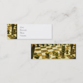 Koel schaakbord met noten en Bolts Mini Visitekaartje (Voorkant / Achterkant)