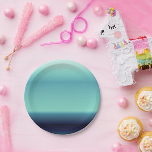 Koel-schaduwen van Blue Ombre-gradiënt Papieren Bordje (Feest)