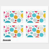 Koel schattige ballonnen van verschillende grootte rechthoekige sticker (Vel)