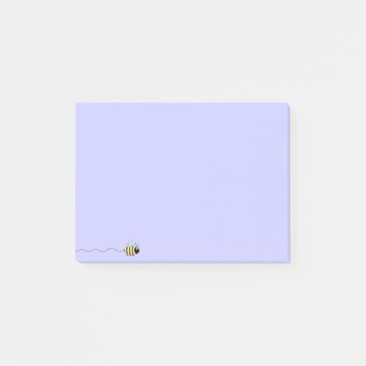 Koel schattige bijen cartoon paarse post-it noten post-it® notes (Voorkant)