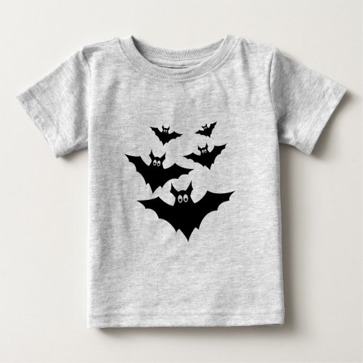 Koel schattige halloween vleermuizen Baby Shirt (Voorkant)