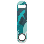 Koel Shark Abstract Art Monogram Speed Flessenopener (Achterkant)