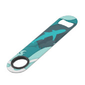 Koel Shark Abstract Art Monogram Speed Flessenopener (Achterkant Gekanteld)