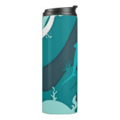Koel Shark Abstract Art Monogram Thermosbeker (Gedraaid links)