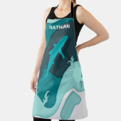 Koel Shark Abstracte kunst op maat Schort (Insitu)