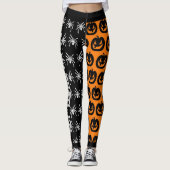 Koel-Sinaasappel en-zwarte-luiers Leggings (Voorkant)