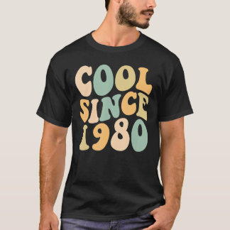 Koel sinds 1980 Retro Verjaardag 1980 Verjaardag T-shirt