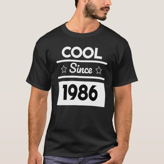 Koel sinds 1986, geboortedag t-shirt (Voorkant)