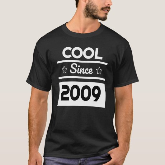 Koel sinds 2009: Birthday Design T-shirt (Voorkant)