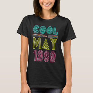 Koel sinds mei 1989 34e verjaardag Mannen Vrouwen T-shirt