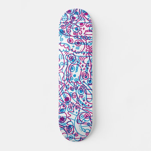 Koel skateboard met een gekke monsterfoto (Voorkant)