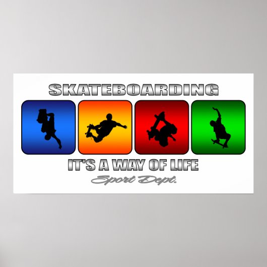 Koel skateboarden Het is een manier van leven Poster (Voorkant)