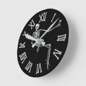 Koel  Skelet met Hourglass Halloween Ronde Klok (Hoek)